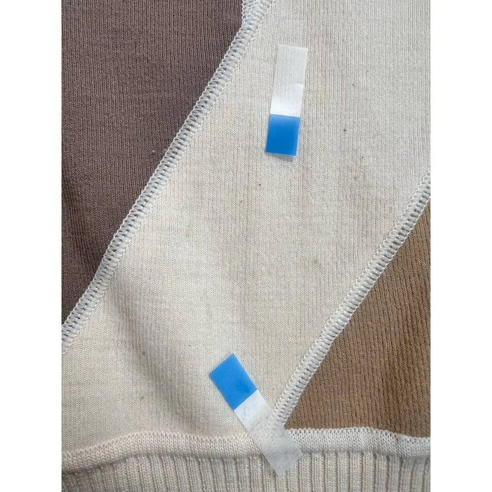 Vintage LeRoy II Men's Sweater Tan Beige LARGE 100% Wool Grandpa